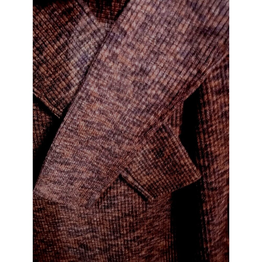 Abercrombie & Fitch Brown Ribbed Knit Long Sleeve Bodycon Dress - Picture 4 of 8